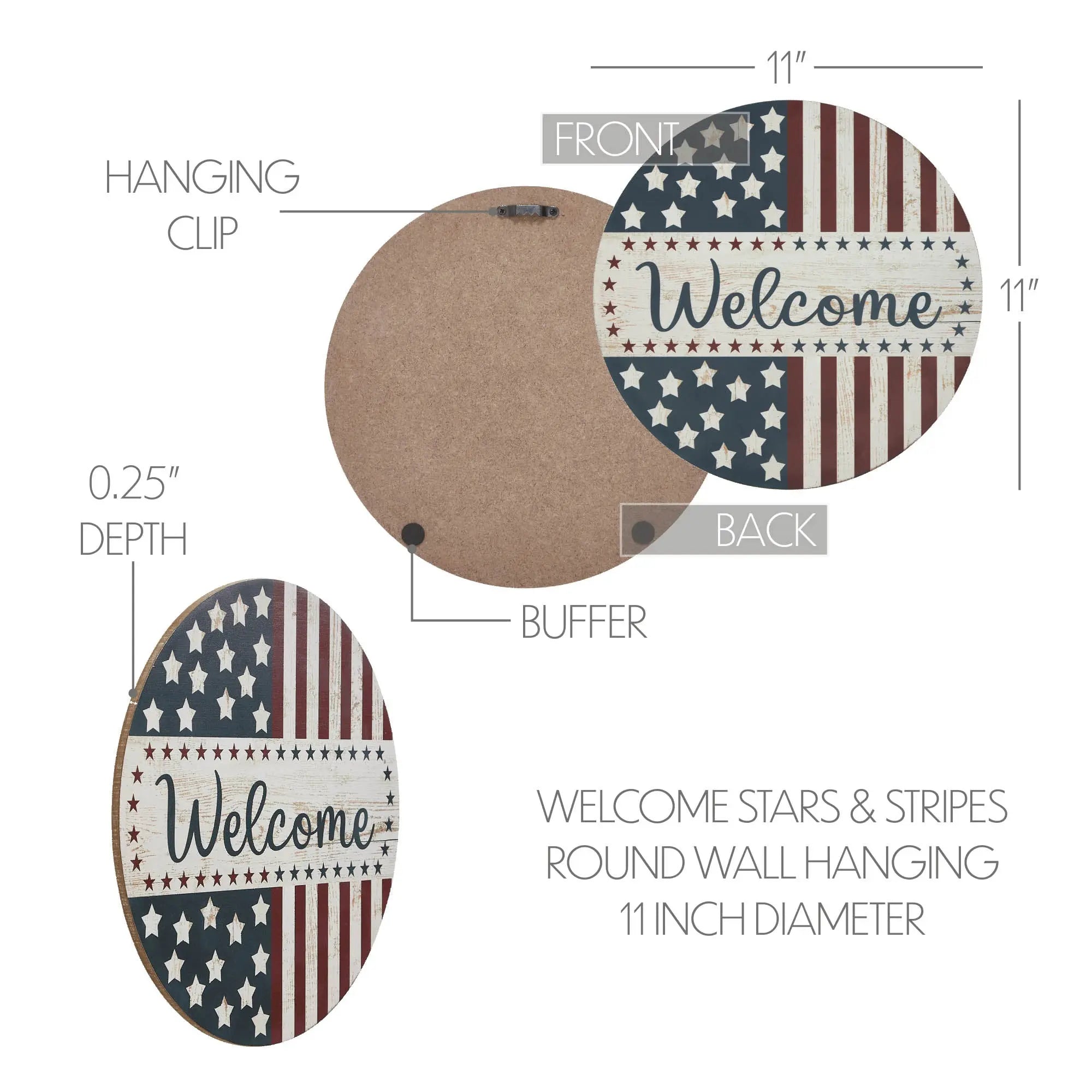 PATRIOTIC WELCOME SIGN Americana Front Door Decor AllyBay