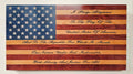 Pledge of Allegiance Handcrafted Patriotic Wall Flag – Made by U.S. Veterans