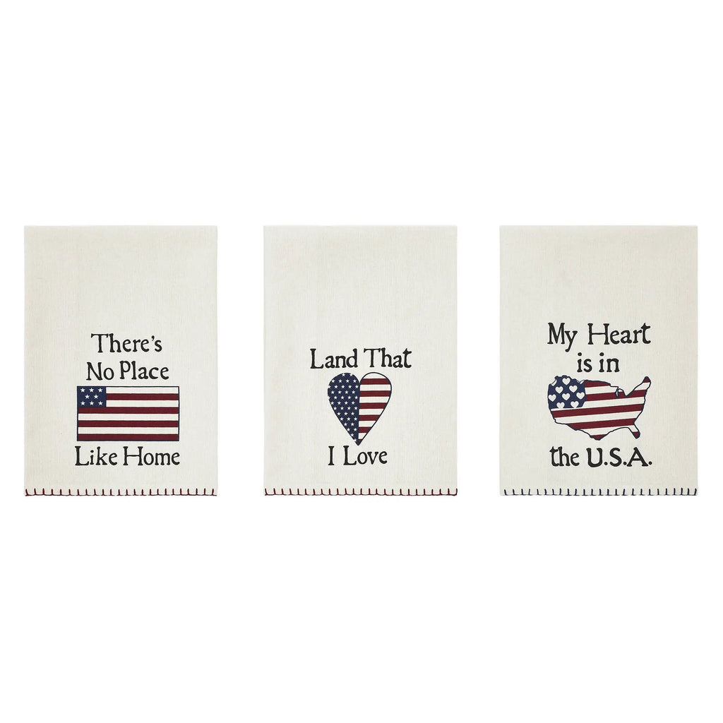 The Land That I Love Tea Towel Set of 3 16x28