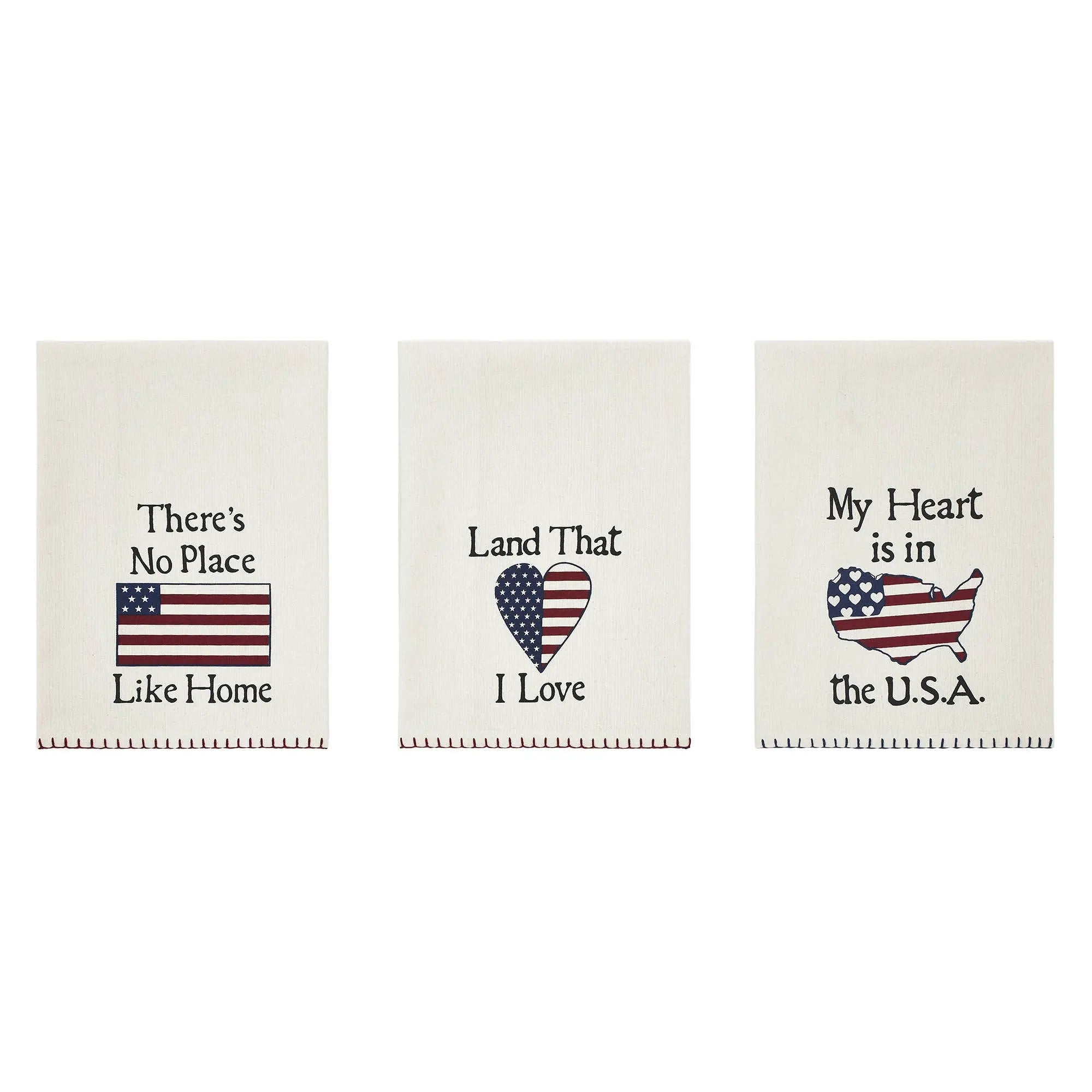 The Land That I Love Tea Towel Set of 3 16x28