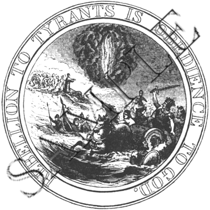 Ben Franklin Seal 300dpi - Digitally Restored and Sharpened Reproduction